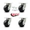 Service Caster 6 Inch Extra Heavy Duty Phenolic Wheel Swivel Caster Set with 2 Swivel Locks SCC-KP92S630-PHR-BSL-2-S-2 - alternate 1